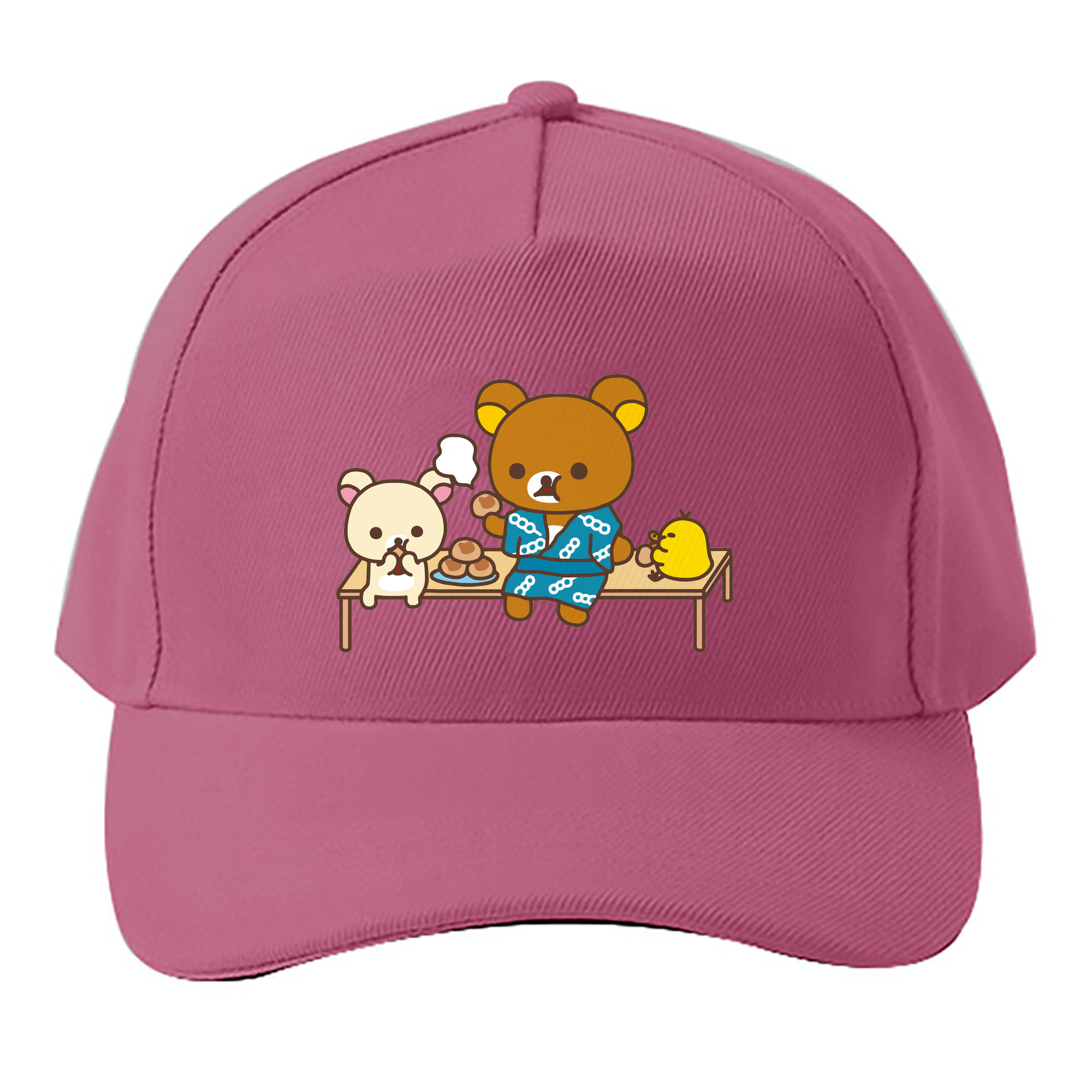 （画像用） リラックマ リラックマ キイロイトリ Rilakkuma Korilakkuma Kiiroitori ベースボールキャップ 綿100％ 男女兼用 帽子 スポーツ